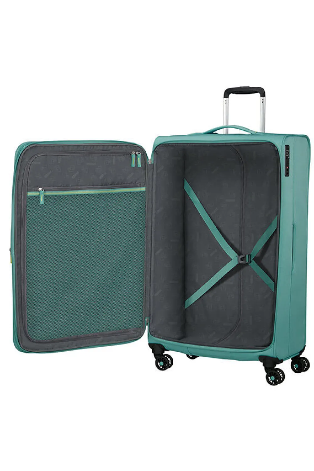 aerospin_nelipyrinen_matk_0-9.webp American Tourister Aerospin Nelipyöräinen matkalaukku L Dusty Turquoise Best