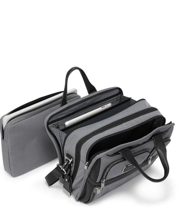 TUMI Alpha X Exp org laptop brief 15" Meteor Grey Clearance