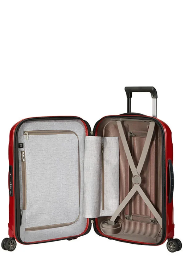 Samsonite C-Lite Nelipyöräinen laajennettava matkalaukku 55cm Chili red Online