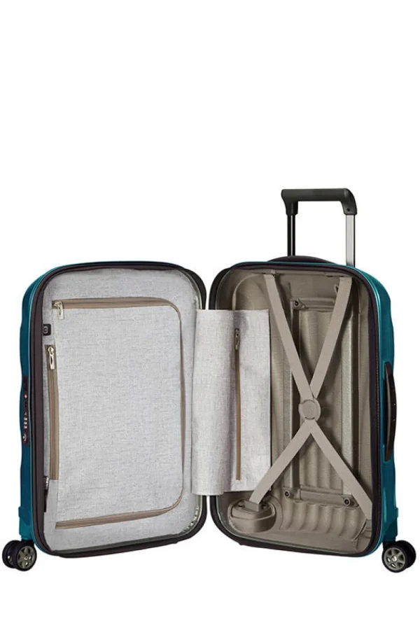 Samsonite C-Lite Nelipyöräinen laajennettava matkalaukku 55cm Petrol Blue Hot