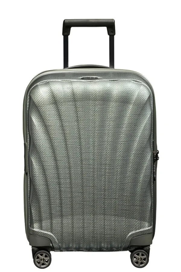 Samsonite C-Lite Nelipyöräinen laajennettava matkalaukku 55cm Metallic Green Sale