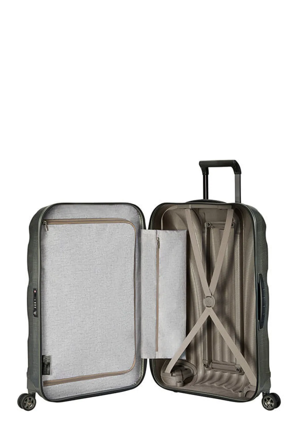 clite_nelipyrinen_matkala_0-9.webp Samsonite C-Lite Nelipyöräinen matkalaukku 75cm Metallic Green New