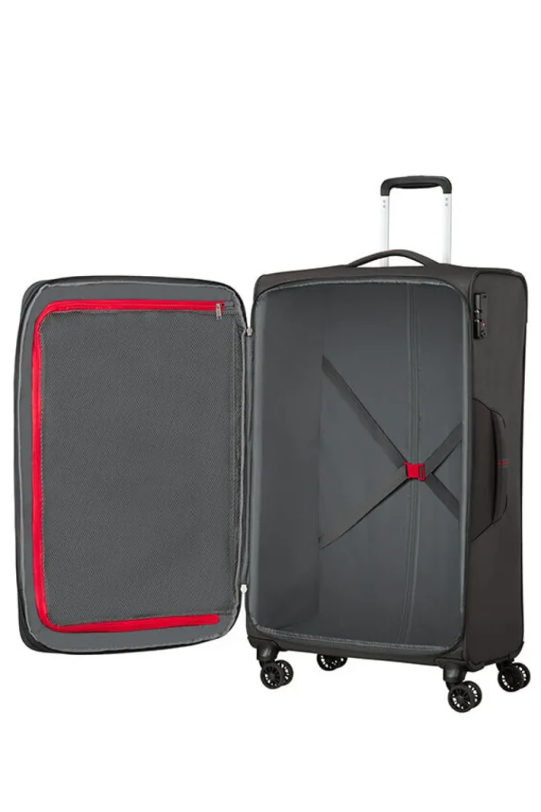 American Tourister Crosstrack Nelipyöräinen matkalaukku 79cm Grey/Red Hot