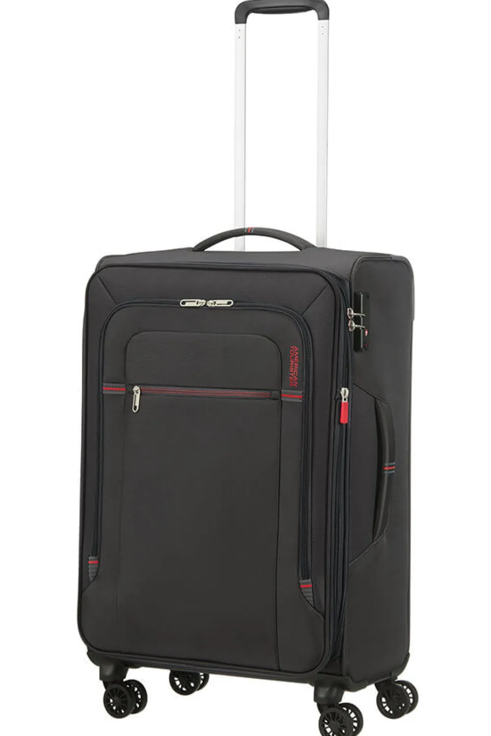crosstrack_nelipyrinen_ma_5.webp American Tourister Crosstrack Nelipyöräinen matkalaukku 67cm Grey/Red Sale