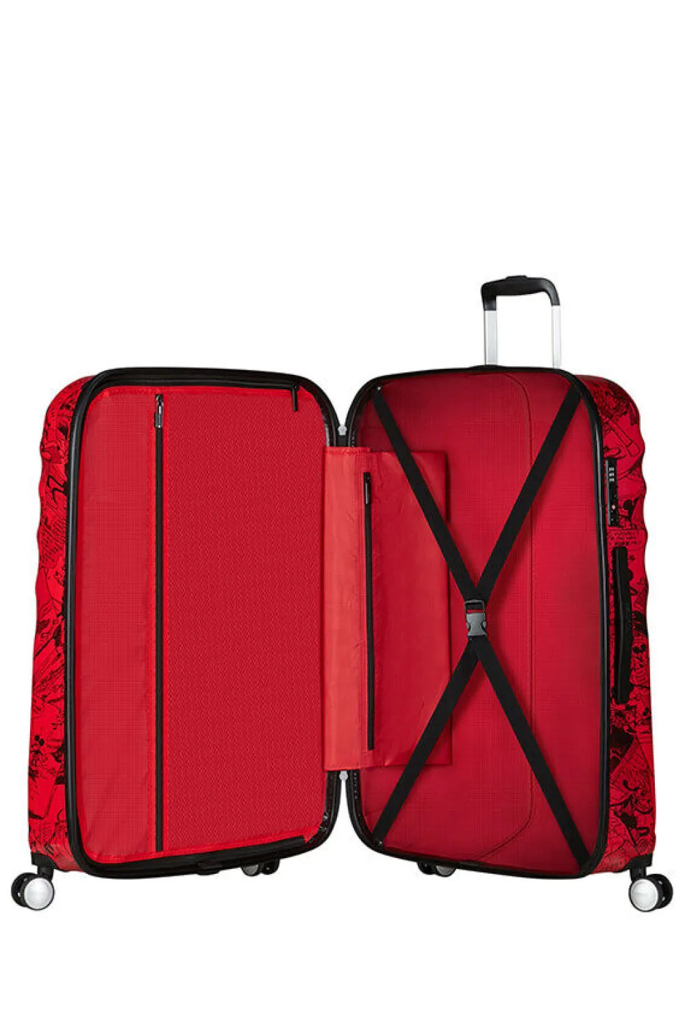 disney_wavebreaker_suuri__0.webp American Tourister Disney Wavebreaker Suuri matkalaukku Mickey Comics Red Hot