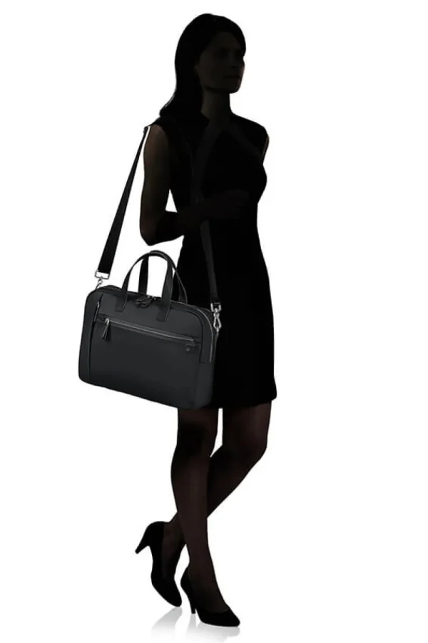 Samsonite Eco Wave tietokonelaukku 2 osastoa 15.6" Black Fashion