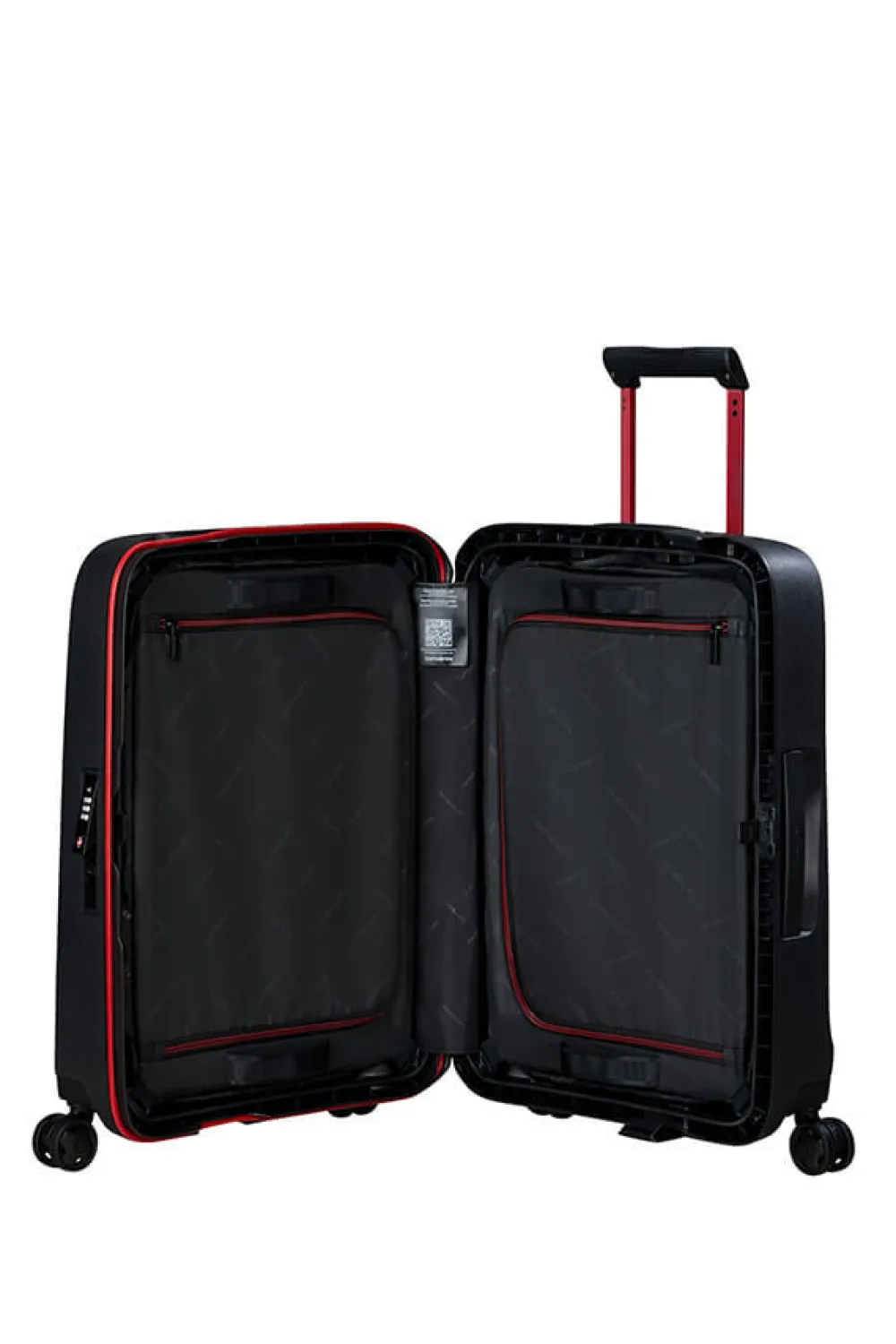essens_nelipyrinen_matkal_0-4.webp Samsonite Essens Nelipyöräinen matkalaukku 55cm Charcoal/Red Online