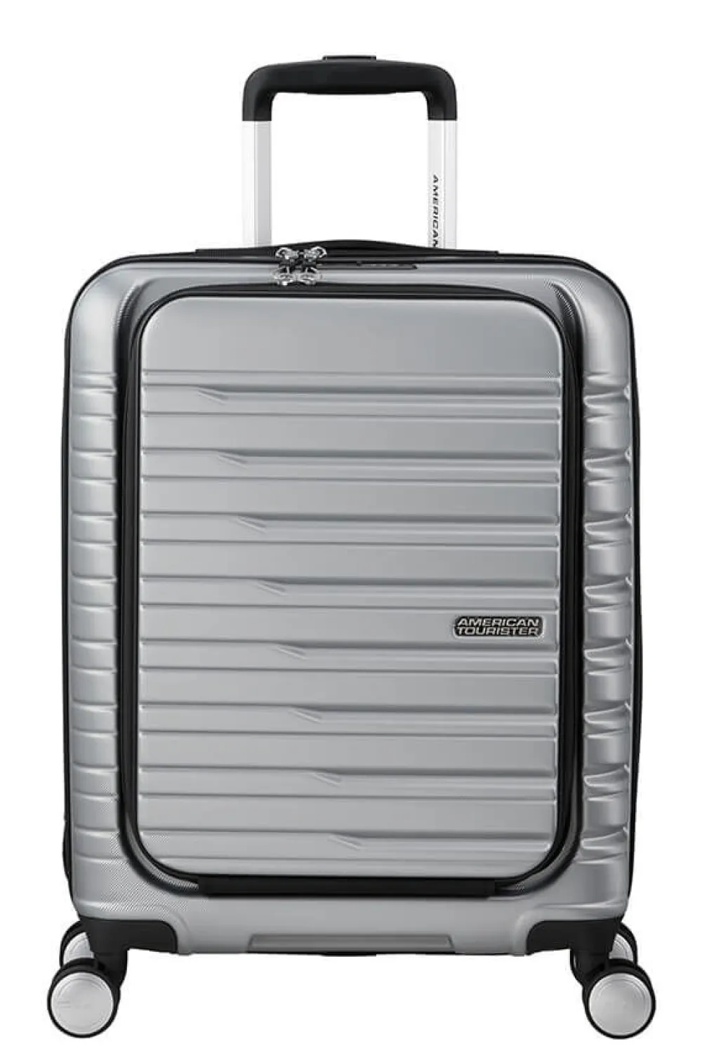 flashline_nelipyrinen_mat_2-3.webp American Tourister Flashline Nelipyöräinen matkalaukku 55cm easy access Sky Silver New