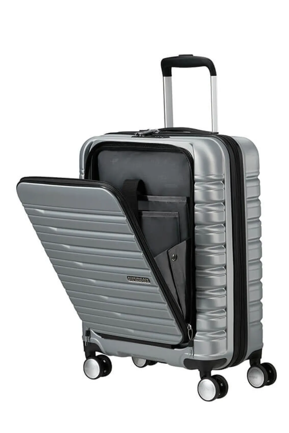 flashline_nelipyrinen_mat_5-1.webp American Tourister Flashline Nelipyöräinen matkalaukku 55cm (L 35cm) Sky Silver Best