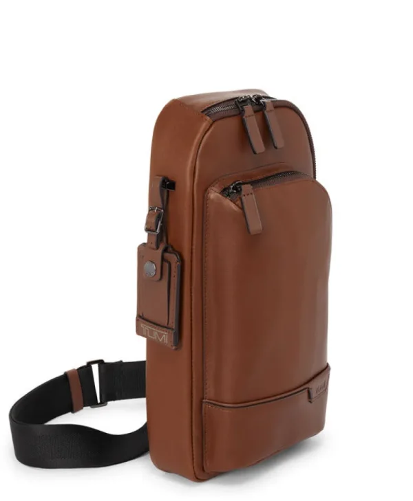 TUMI Harrison Olkareppu Cognac New