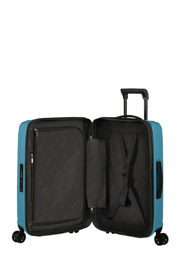 Samsonite Nuon Nelipyöräinen laajennettava matkalaukku 55cm Metallic Ocean Blue Clearance