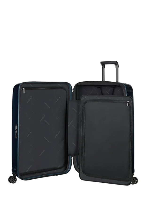 Samsonite Nuon Nelipyöräinen laajennettava matkalaukku 75cm Metallic Dark Blue Clearance