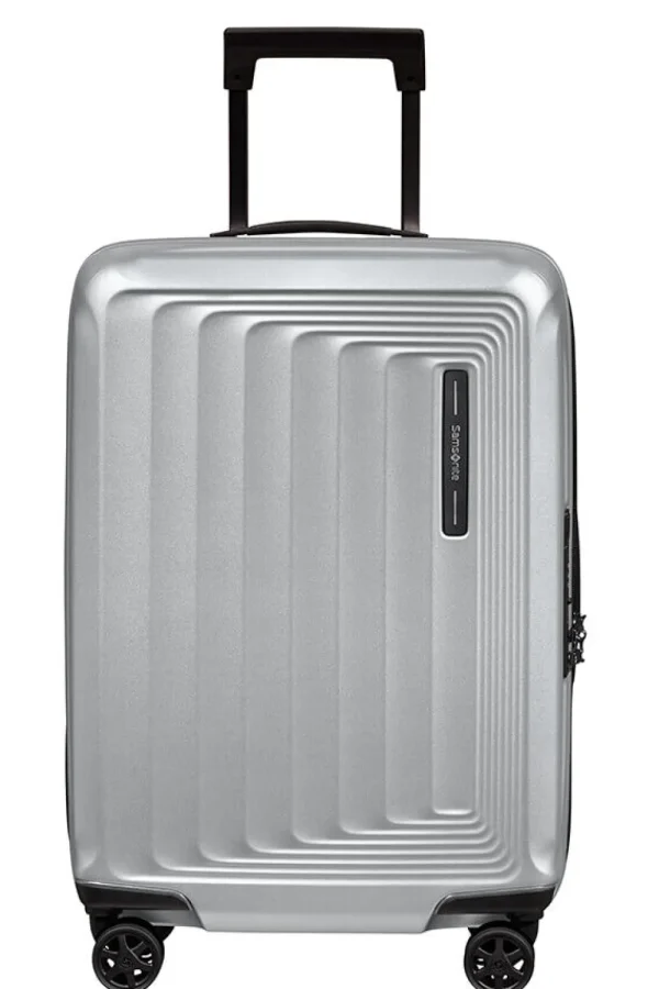 Samsonite Nuon Nelipyöräinen laajennettava matkalaukku 55cm Matt Silver Online