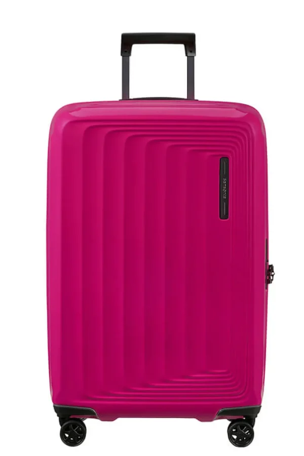 Samsonite Nuon Nelipyöräinen laajennettava matkalaukku 69cm Metallic Ruby New