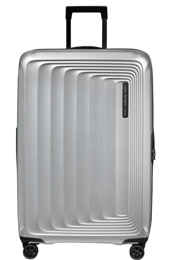 Samsonite Nuon Nelipyöräinen laajennettava matkalaukku 75cm Matt Silver Best