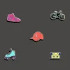 Lipault Plume Accessoires Set of 5 pins Retro Street Clearance