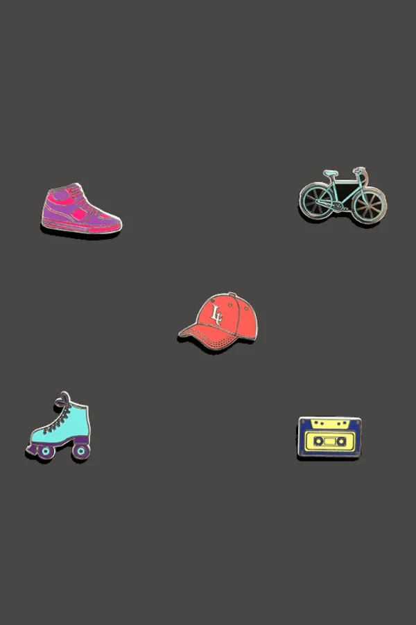 Lipault Plume Accessoires Set of 5 pins Retro Street Clearance