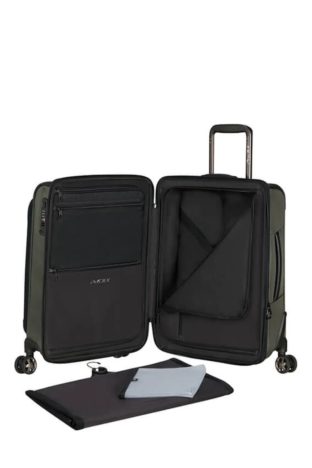 prodlx__nelipyrinen_laaje_1-2.webp Samsonite Pro-DLX 6 Nelipyöräinen laajennettava matkalaukku 55cm Green Discount