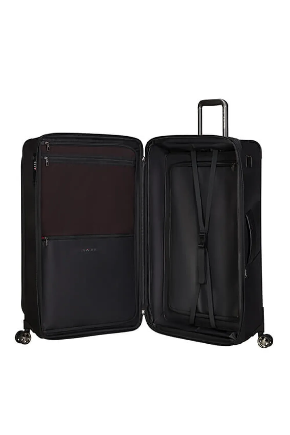 prodlx__trvl_nelipyrinen__0-2.webp Samsonite Pro-Dlx 6 Trvl Nelipyöräinen laajennettava matkalaukku 79cm Black Clearance
