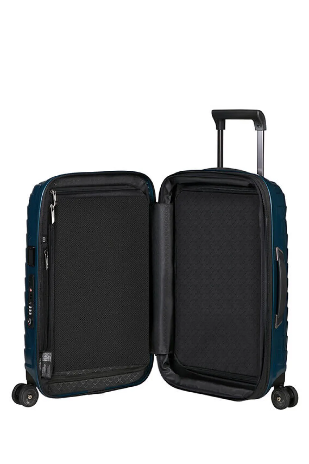 proxis_nelipyrinen_laajen_0-10.webp Samsonite Proxis Nelipyöräinen laajennettava matkalaukku 55cm Petrol Blue Online