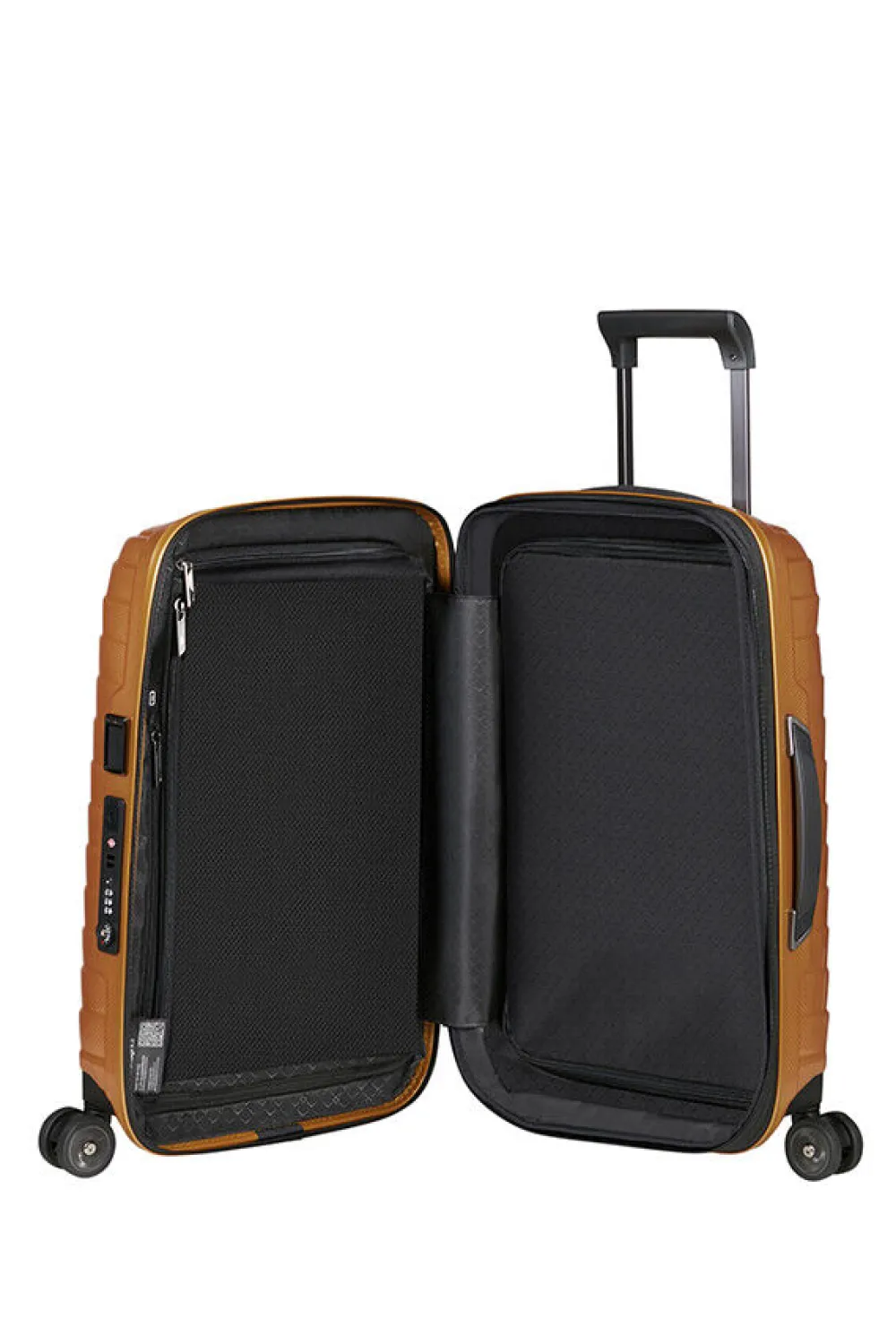proxis_nelipyrinen_laajen_0-7.webp Samsonite Proxis Nelipyöräinen laajennettava matkalaukku 55cm Honey Gold New