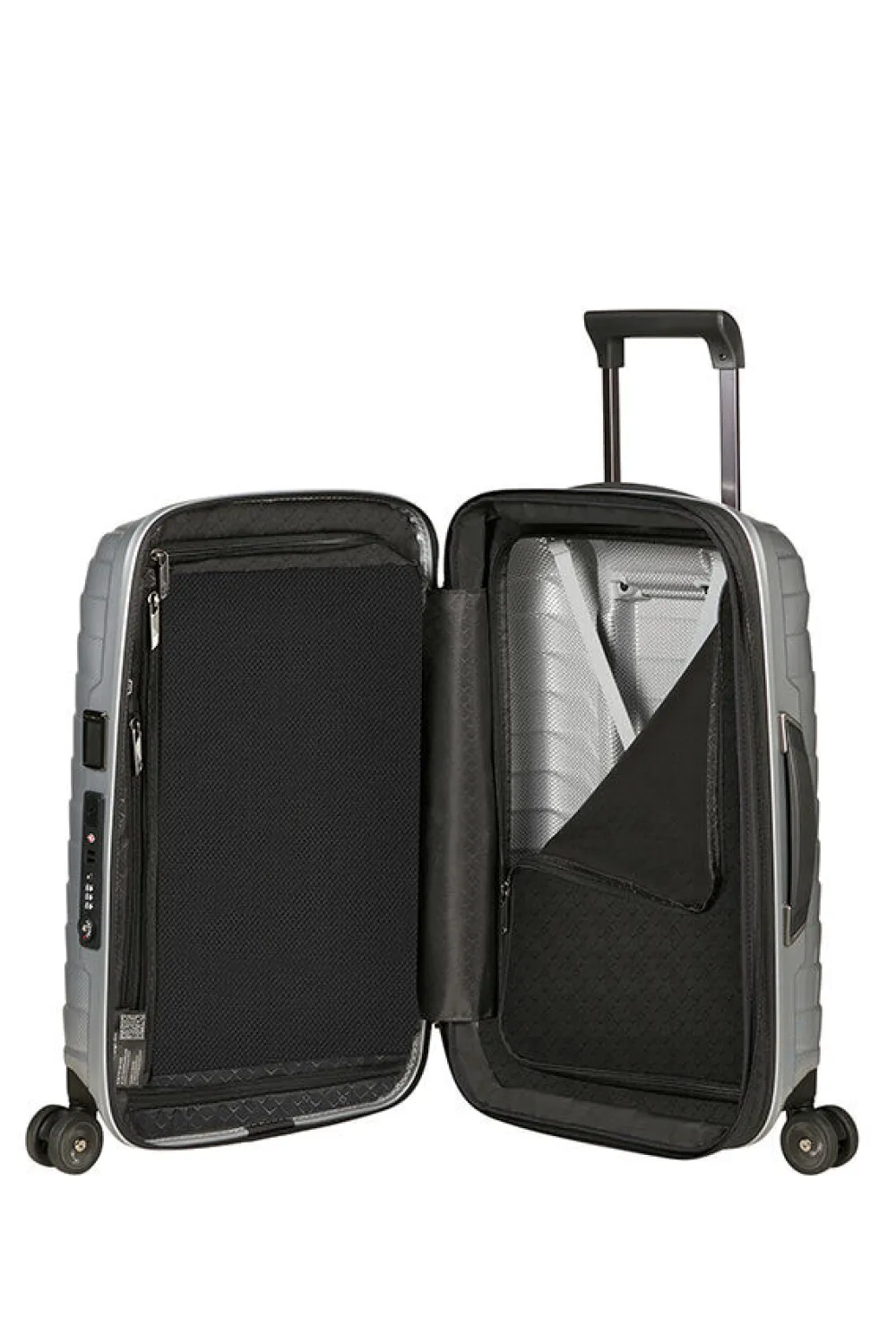proxis_nelipyrinen_laajen_1-9.webp Samsonite Proxis Nelipyöräinen laajennettava matkalaukku 55cm Silver Fashion