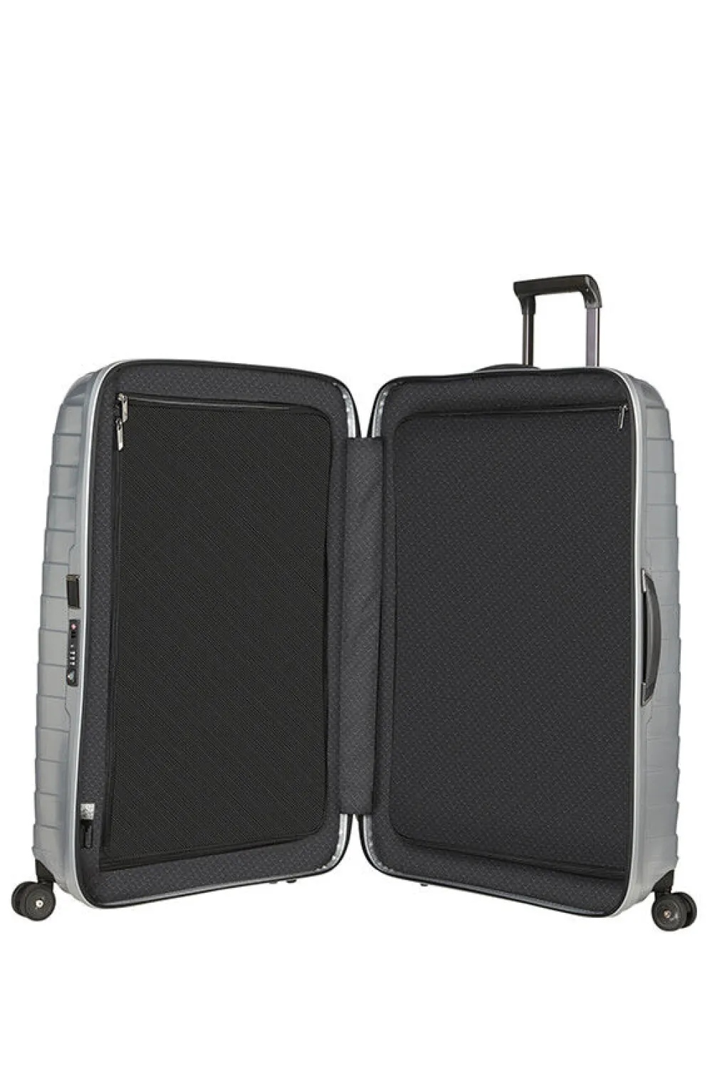 proxis_nelipyrinen_matkal_0-12.webp Samsonite Proxis Nelipyöräinen matkalaukku 81cm Silver Outlet