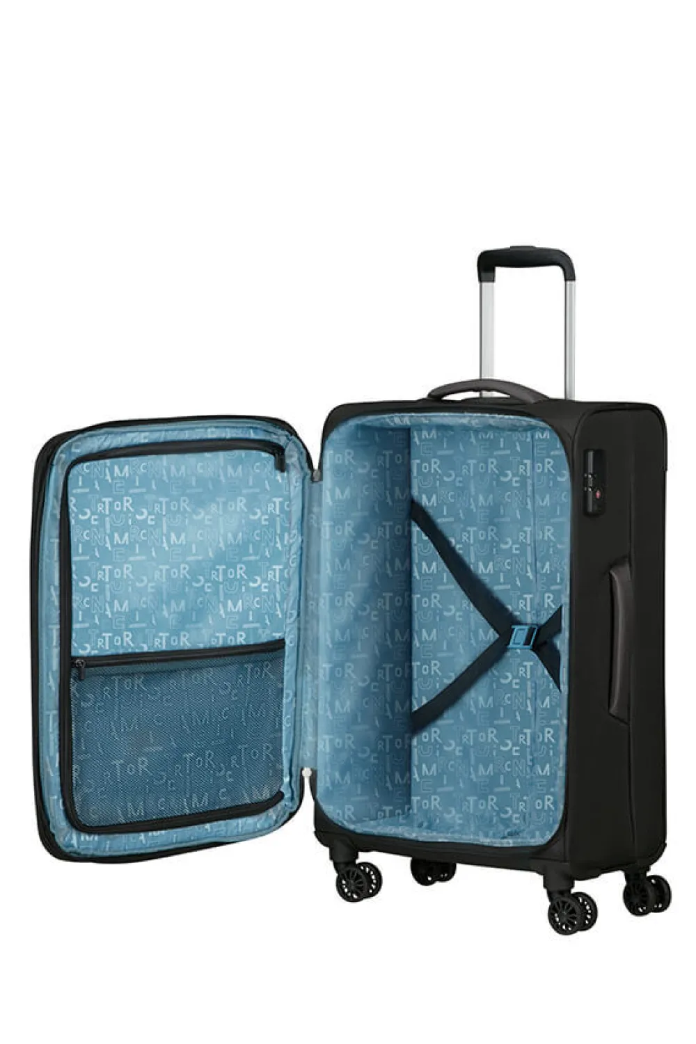pulsonic_keskikokoinen_ma_0.webp American Tourister Pulsonic Keskikokoinen matkalaukku Asphalt Black Sale