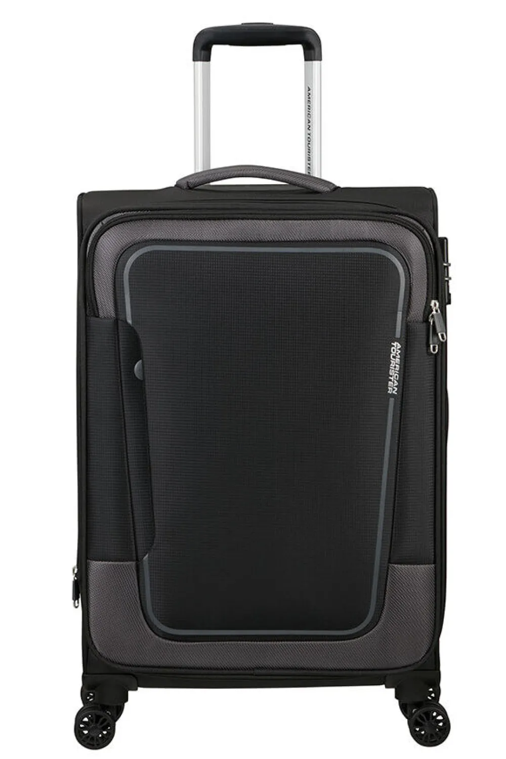 pulsonic_keskikokoinen_ma_2.webp American Tourister Pulsonic Keskikokoinen matkalaukku Asphalt Black Sale