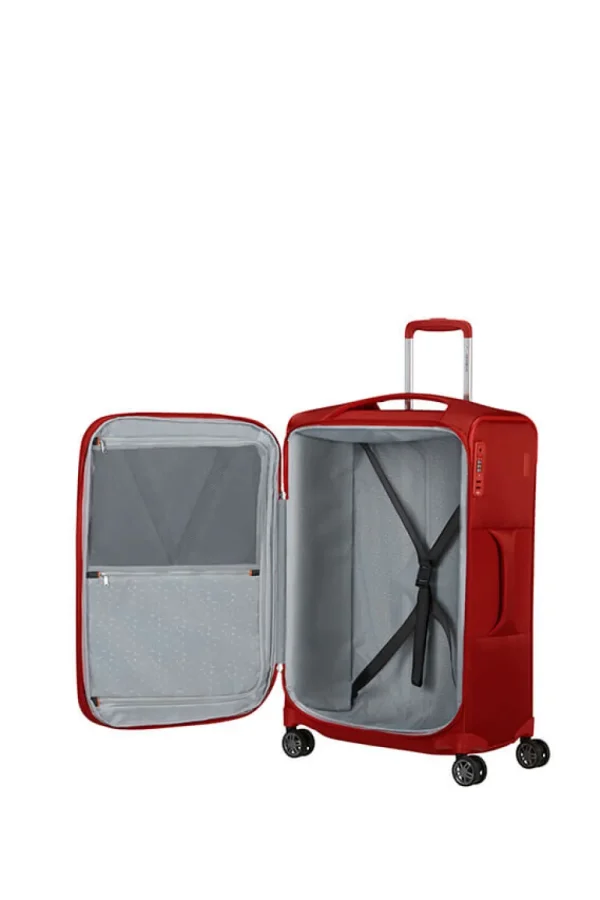 Samsonite Re-Lite Nelipyöräinen laajennettava matkalaukku 67cm Poppy Red Outlet
