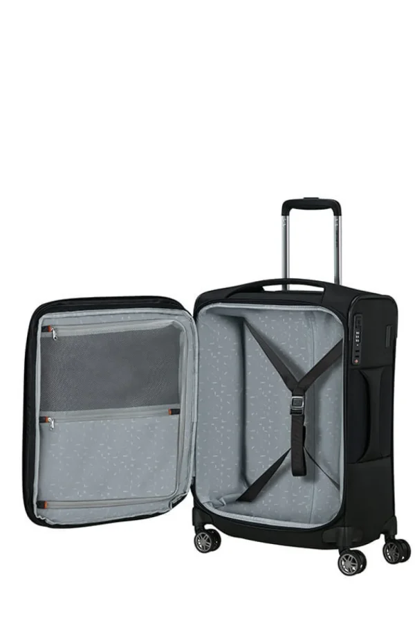Samsonite Re-Lite Nelipyöräinen laajennettava matkalaukku 55cm Black Best