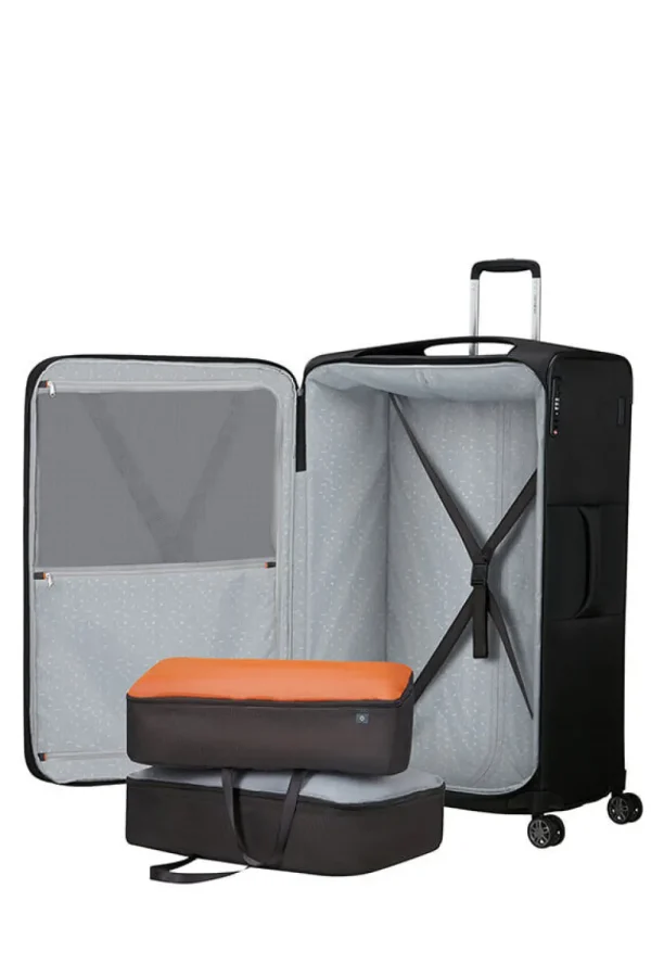 Samsonite Re-Lite Nelipyöräinen laajennettava matkalaukku 83cm Black Fashion