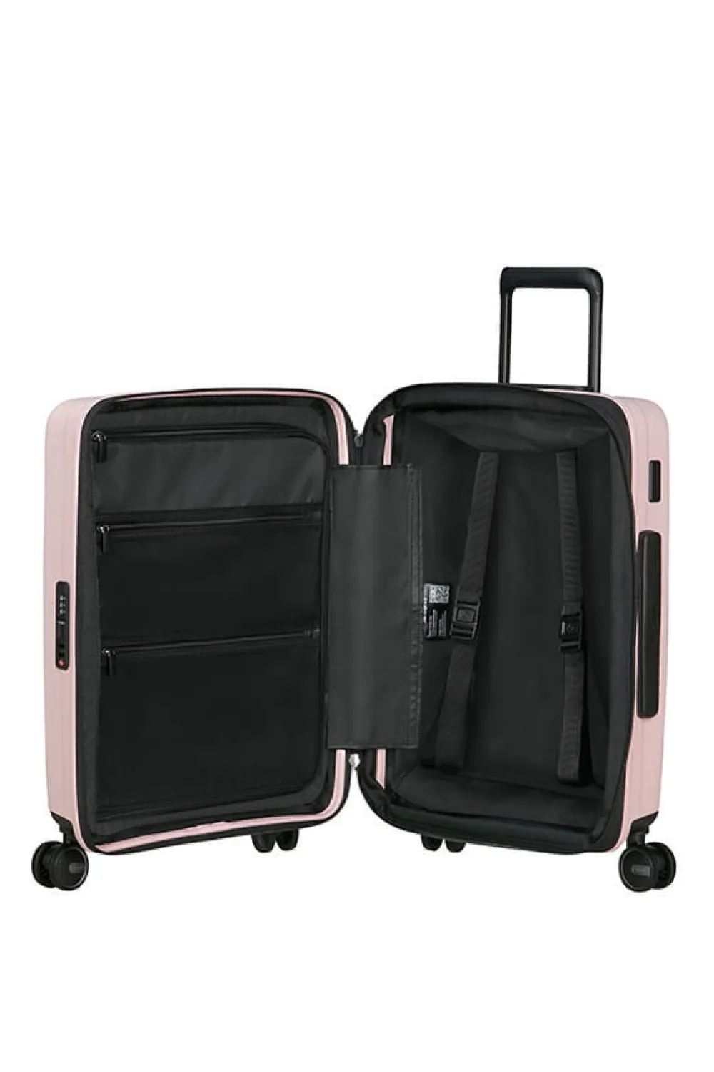 restackd_nelipyrinen_laaj_0-2.webp Samsonite Restackd Nelipyöräinen laajennettava matkalaukku 55cm Rose Sale
