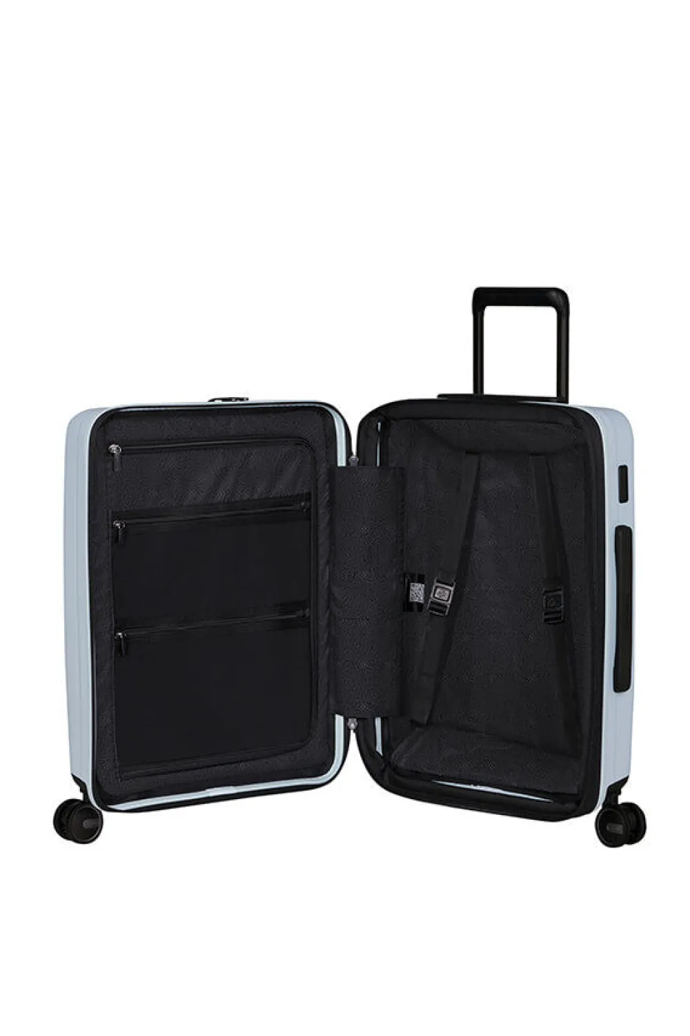 restackd_nelipyrinen_laaj_0-28.webp Samsonite Restackd Nelipyöräinen laajennettava matkalaukku 55cm Glacier Clearance