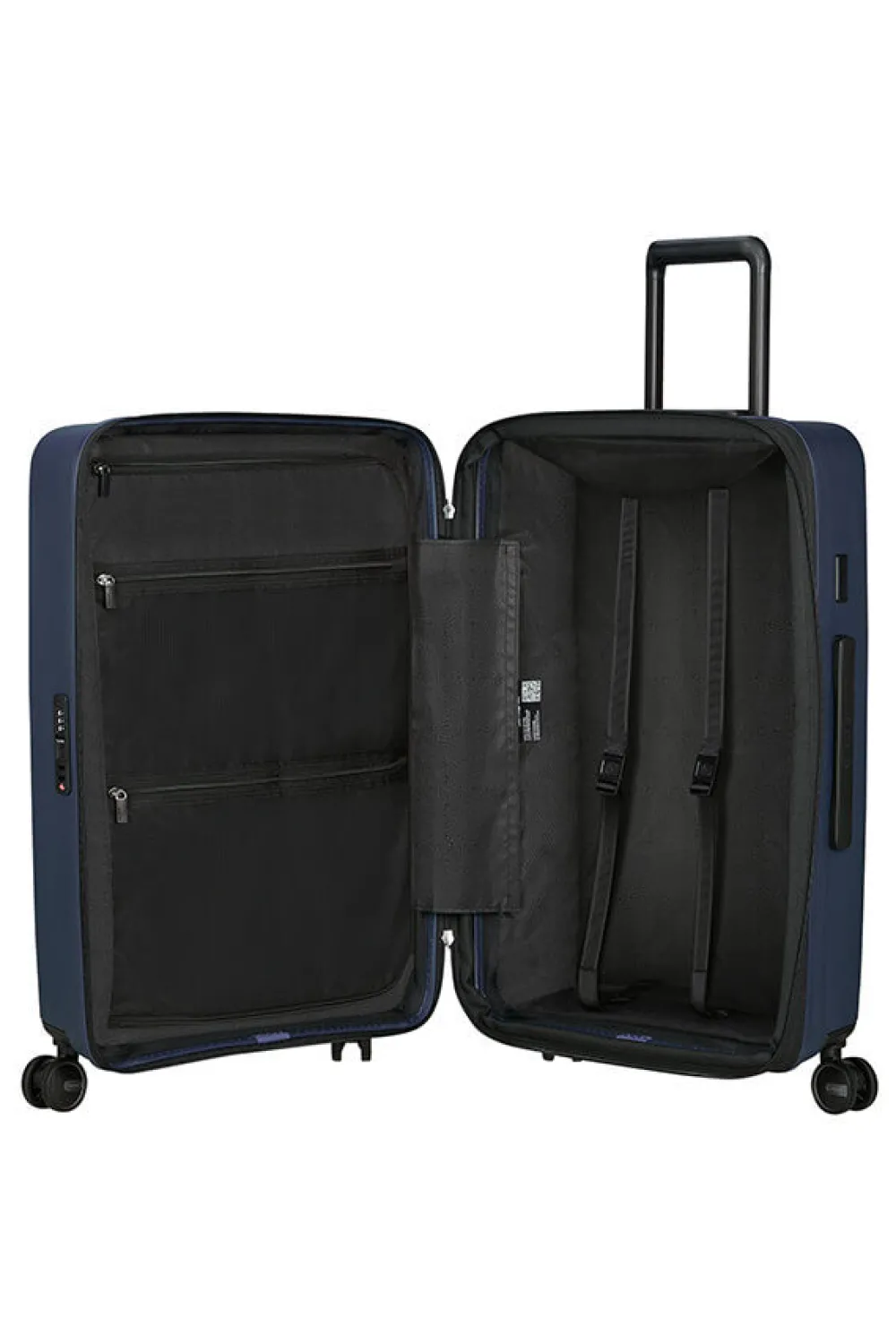 restackd_nelipyrinen_laaj_0-7.webp Samsonite Restackd Nelipyöräinen laajennettava matkalaukku 68cm Midnight New