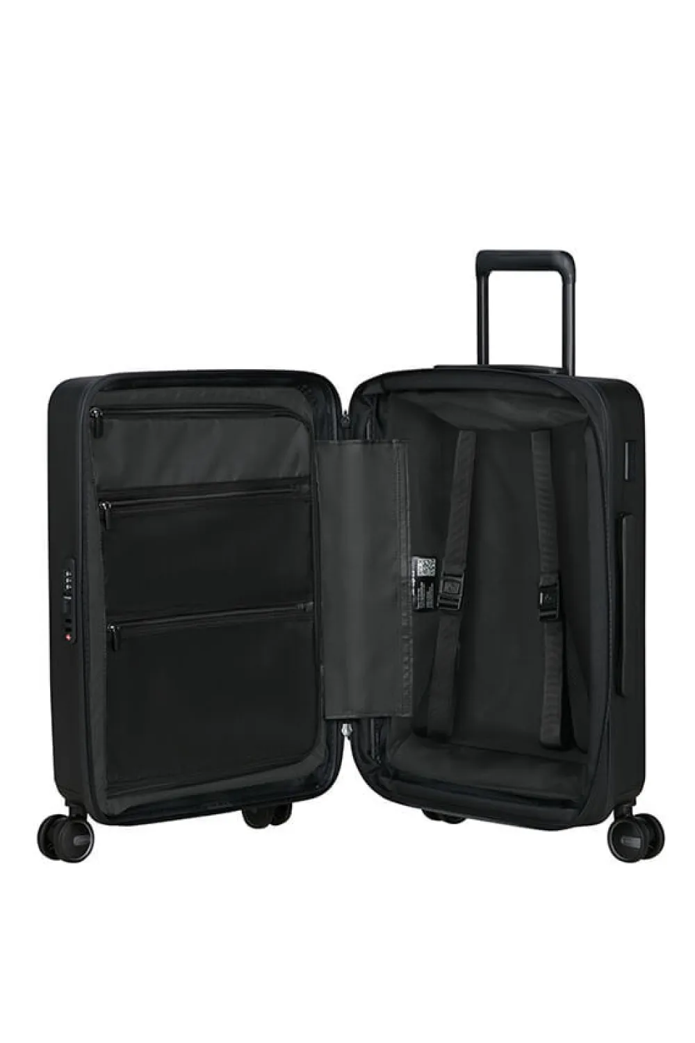 restackd_nelipyrinen_laaj_0.webp Samsonite Restackd Nelipyöräinen laajennettava matkalaukku 55cm Black Discount