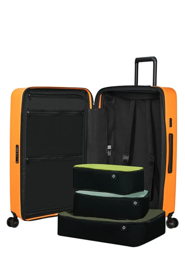 Samsonite Restackd Nelipyöräinen laajennettava matkalaukku 75cm Papaya Clearance