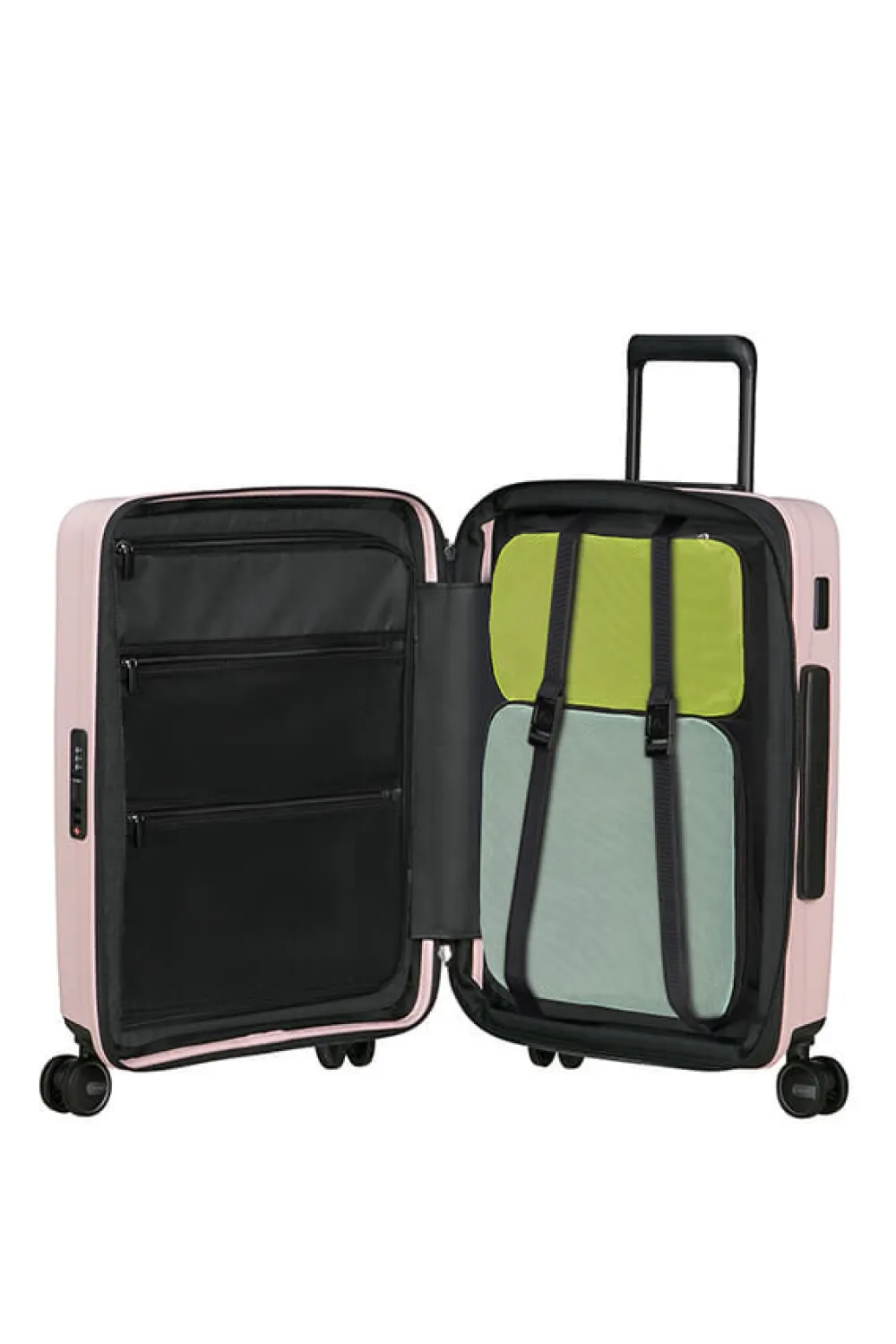 restackd_nelipyrinen_laaj_1-25.webp Samsonite Restackd Nelipyöräinen laajennettava matkalaukku 55cm Rose Sale