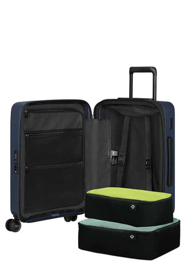 Samsonite Restackd Nelipyöräinen laajennettava matkalaukku 55cm Midnight New