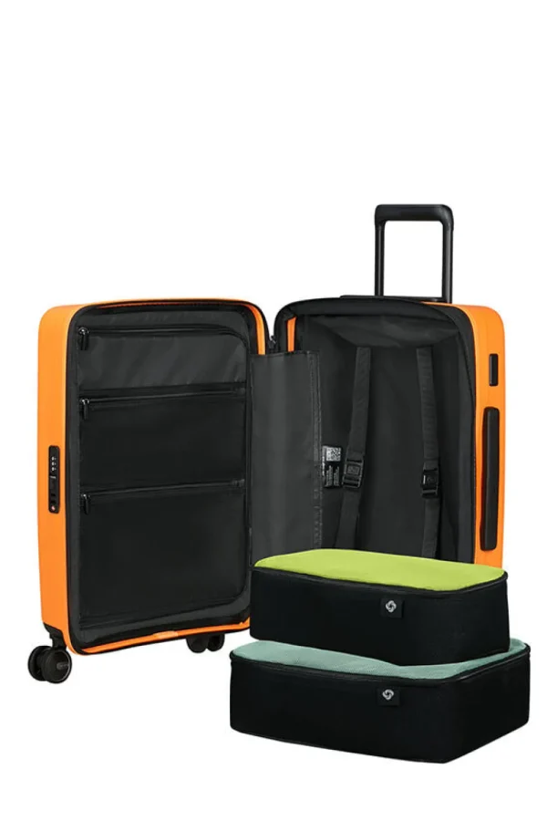 Samsonite Restackd Nelipyöräinen laajennettava matkalaukku 55cm Papaya Hot