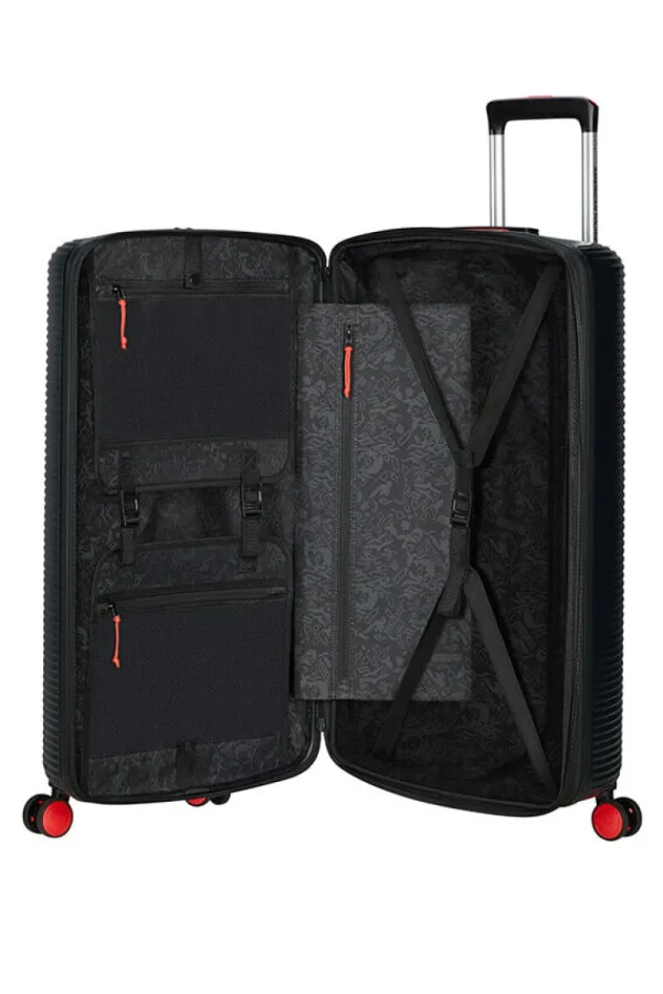 American Tourister Rollio Suuri matkalaukku Black/Red Hot