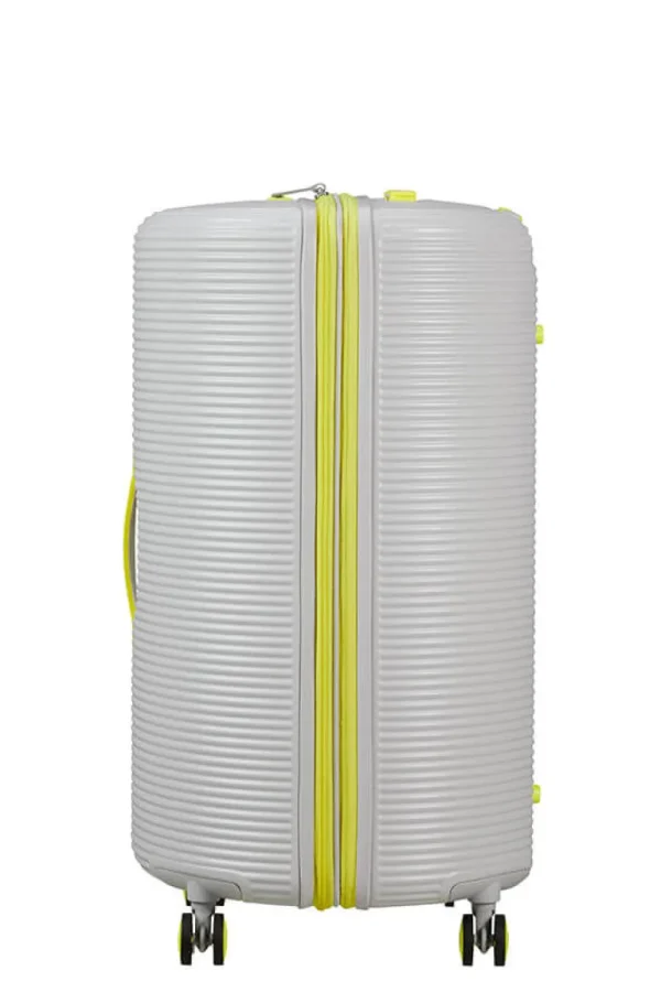 American Tourister Rollio Suuri matkalaukku Light Grey/Lime Discount