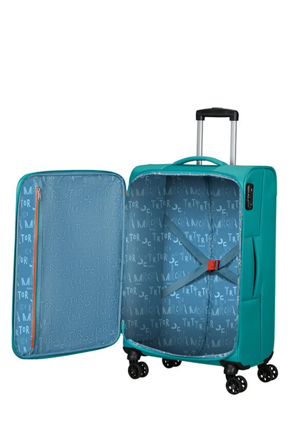sea_seeker_keskikokoinen__0.webp American Tourister Sea Seeker Keskikokoinen matkalaukku Aqua Green Hot