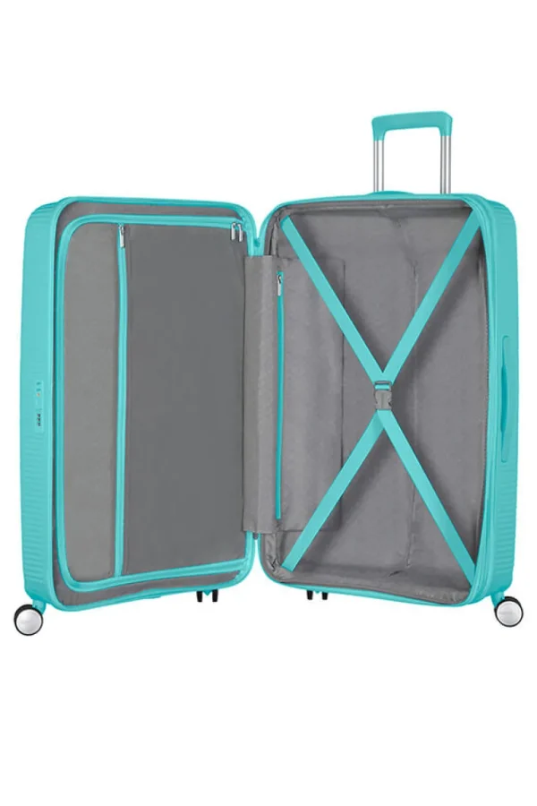 American Tourister SoundBox Keskikokoinen matkalaukku Poolside Blue Outlet