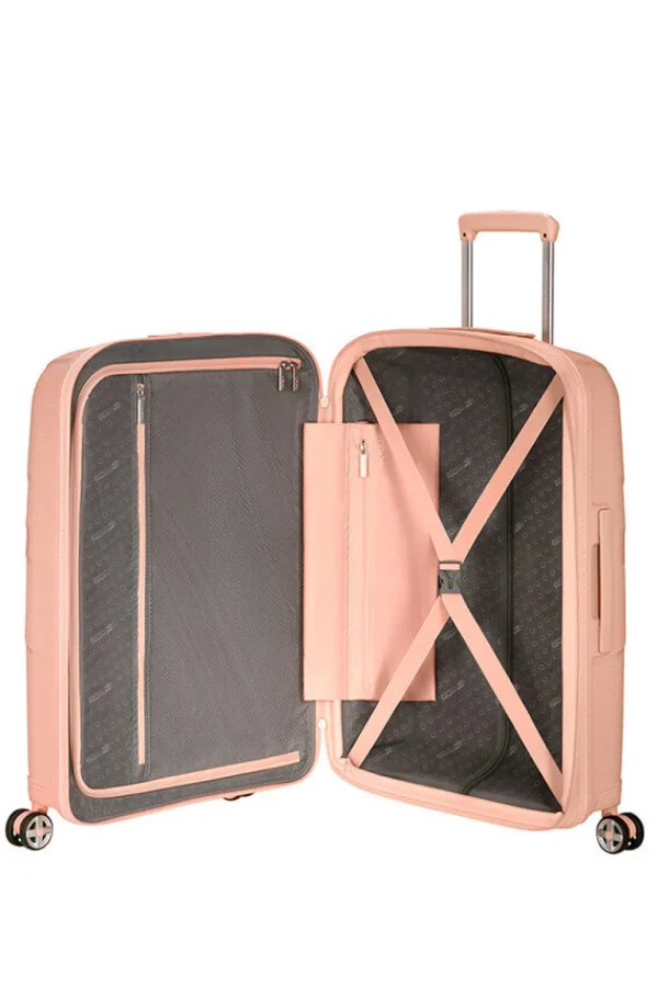 American Tourister StarVibe Keskikokoinen matkalaukku Metallic Peach Sale