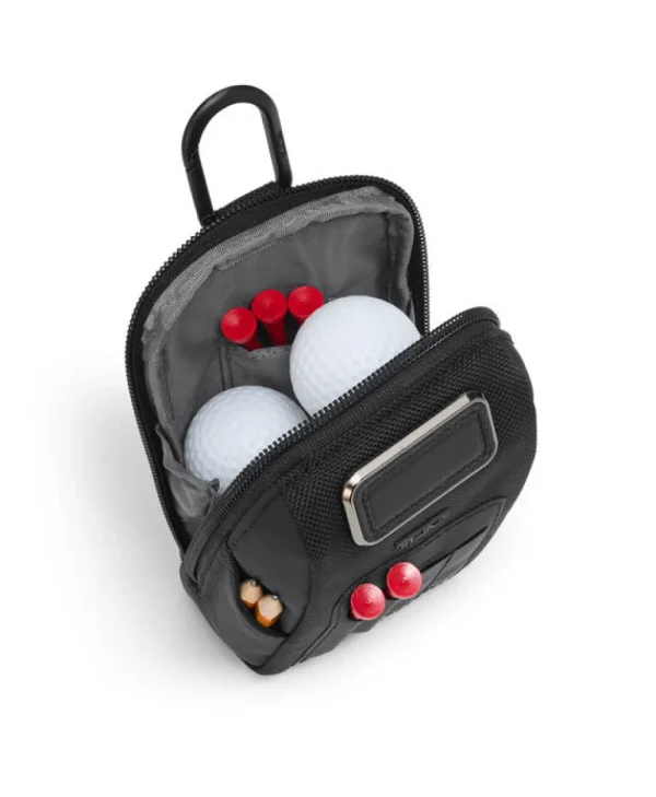 TUMI Travel Accessory Golf Pouch w/ Tees Black New