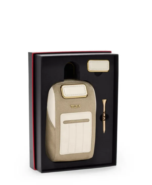 TUMI Travel Accessory Golf Pouch w/ Tees Off White/Tan Hot