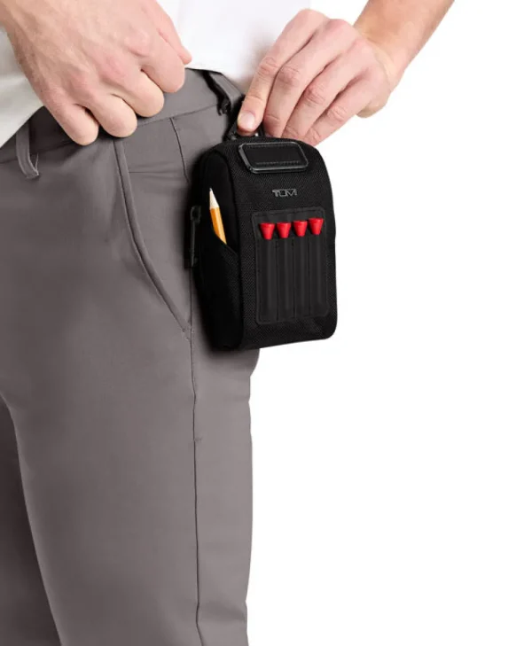 TUMI Travel Accessory Golf Pouch w/ Tees Black New