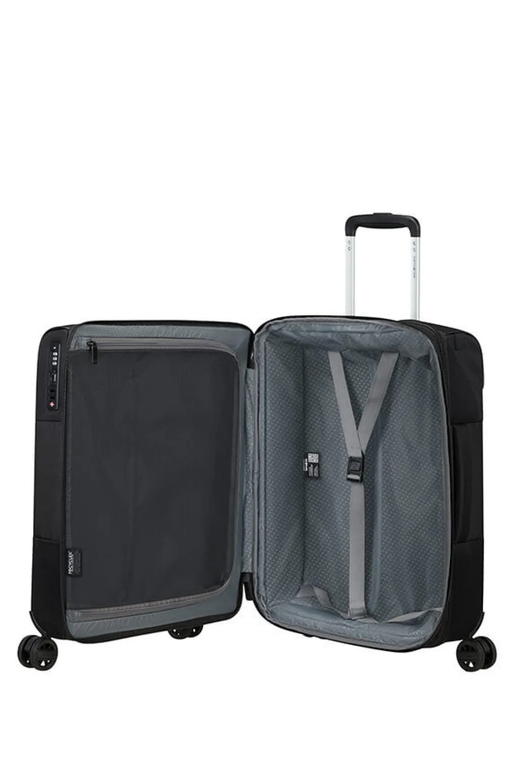 vaycay_nelipyrinen_laajen_0-1.webp Samsonite Vaycay Nelipyöräinen laajennettava matkalaukku 55cm Black Discount
