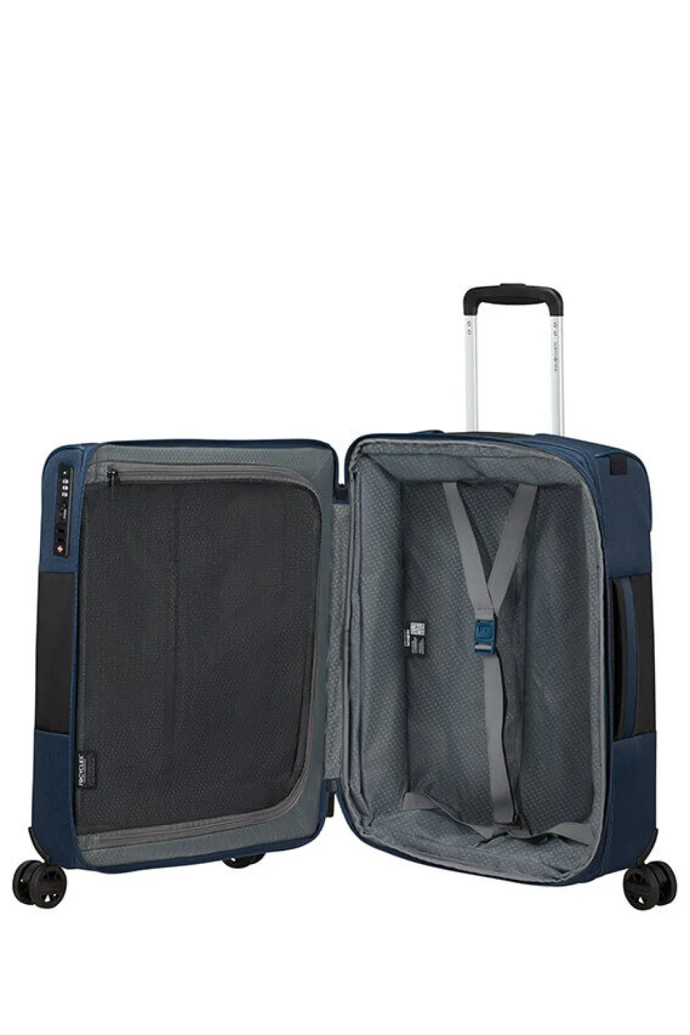 vaycay_nelipyrinen_laajen_0-2.webp Samsonite Vaycay Nelipyöräinen laajennettava matkalaukku 55cm Navy Blue Outlet